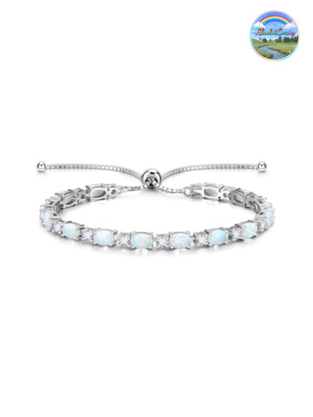 Sterling Silver Bolo Tennis Bracelet Birthstone Women's Jewelry Slide Clasp